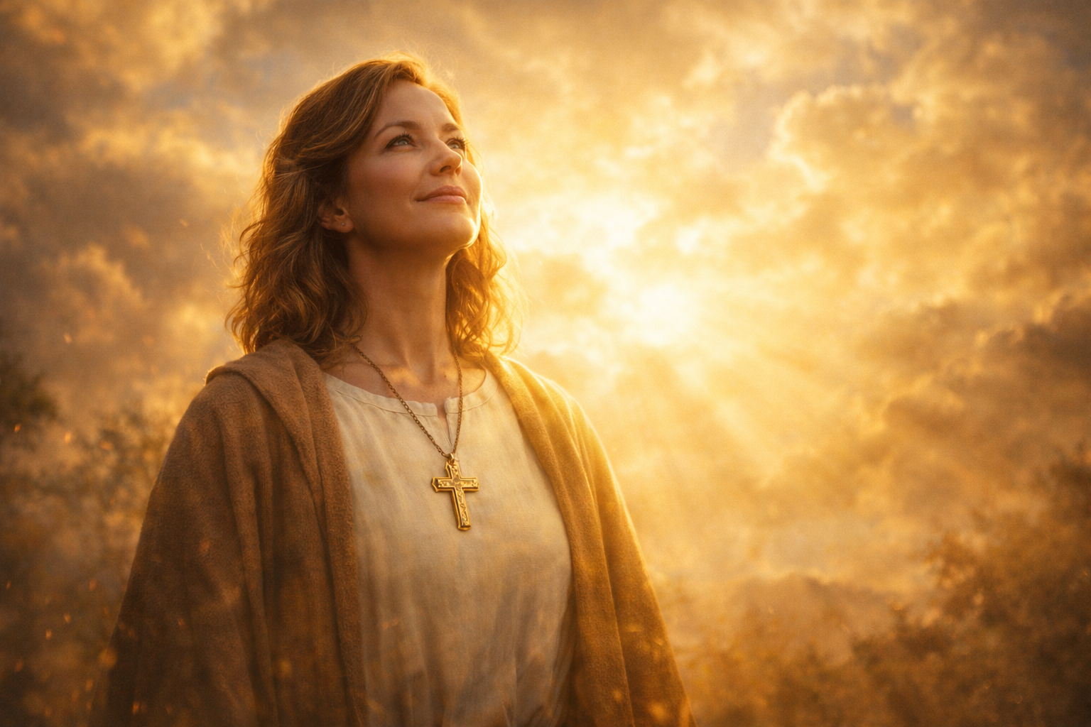 Mulher refletindo sobre sua identidade em Cristo e seu valor diante de Deus